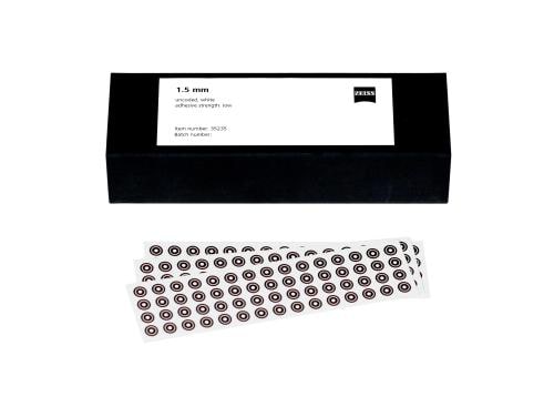 Reference Markers 1.5 mm, white, non-coded, light adhesive strength, 3000 piece product photo